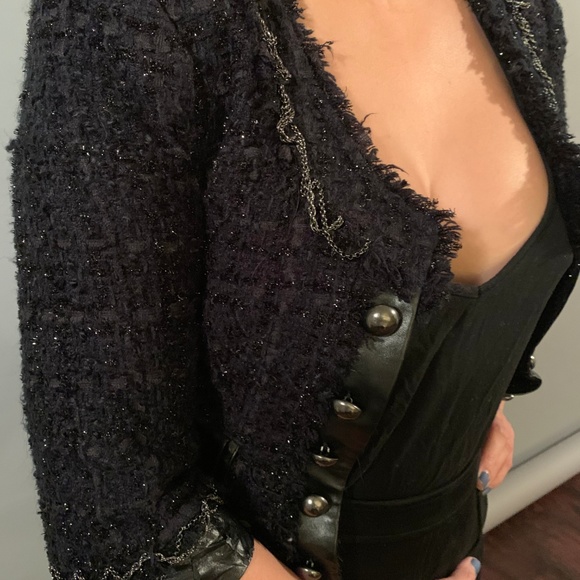 BEBE Gorgeous Posh Chanel-Style Open Front Jacket - Picture 2 of 4